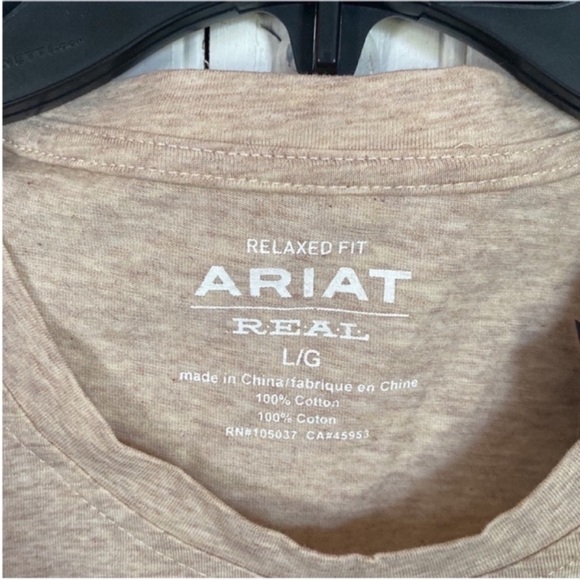 Ariat Real Moo Short Sleeve Tee Cream Size L - Picture 7 of 9